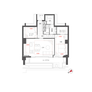 1SLDK Mansion in Minamiazabu - Minato-ku Floorplan