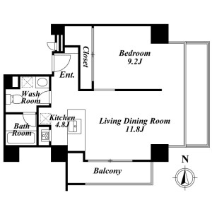1LDK Mansion in Arakicho - Shinjuku-ku Floorplan